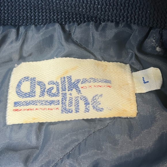Vintage Chalk Line L Dallas Cowboys Starter Style Spellout Jacket EUC Rare! - Picture 10 of 10